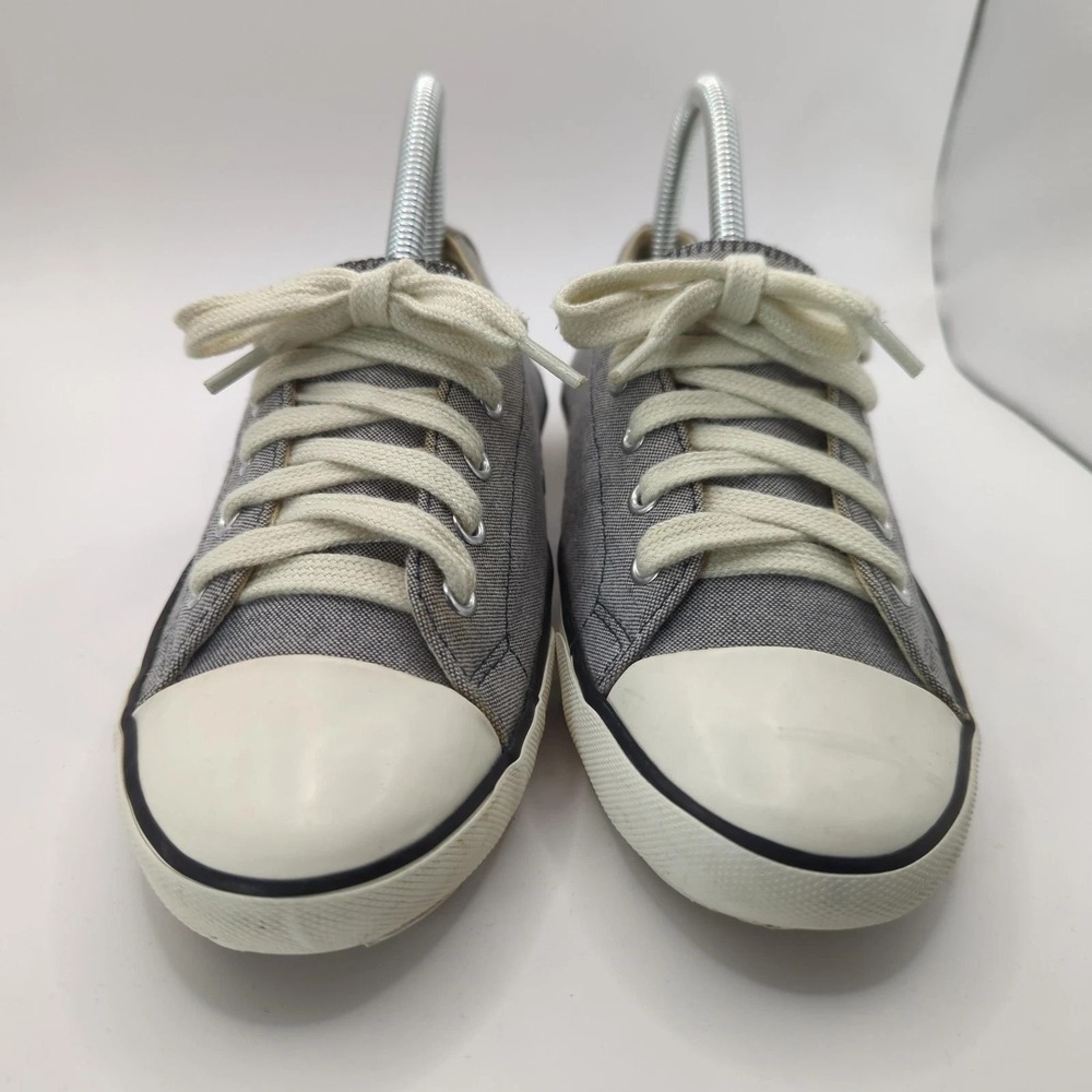 Polo Ralph Lauren Parnell Shoes Womens Size 7.5 Gray Canvas Low‎ Top Casual - Picture 5 of 10